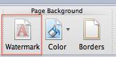 Watermark Word 2011 Mac
