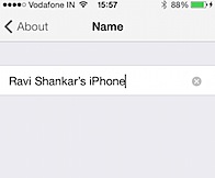 Change name on iPhone