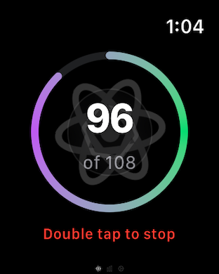 ChantFlow main meditation screen showing progress ring and 108 count