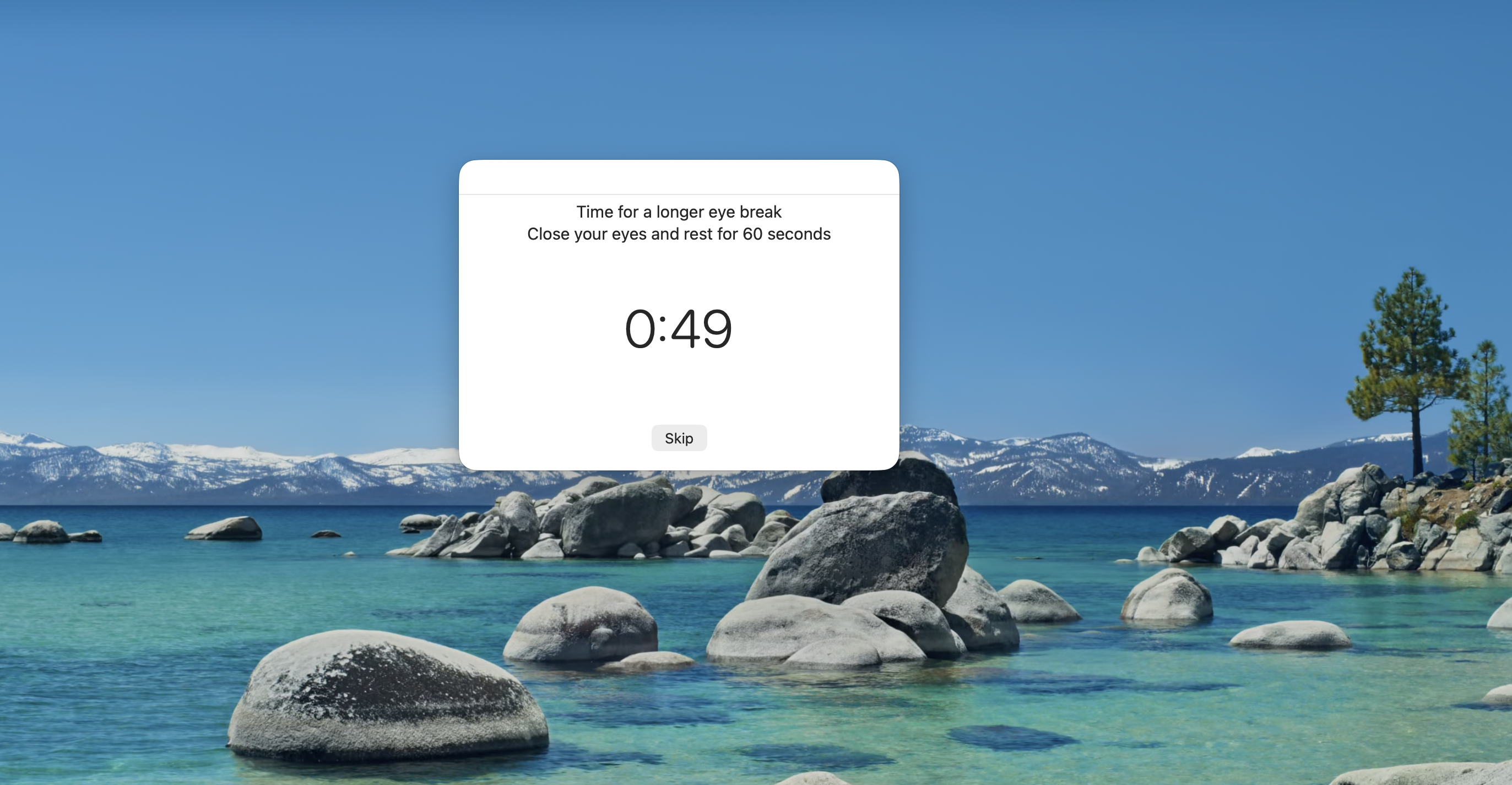 Full-Screen Long Break