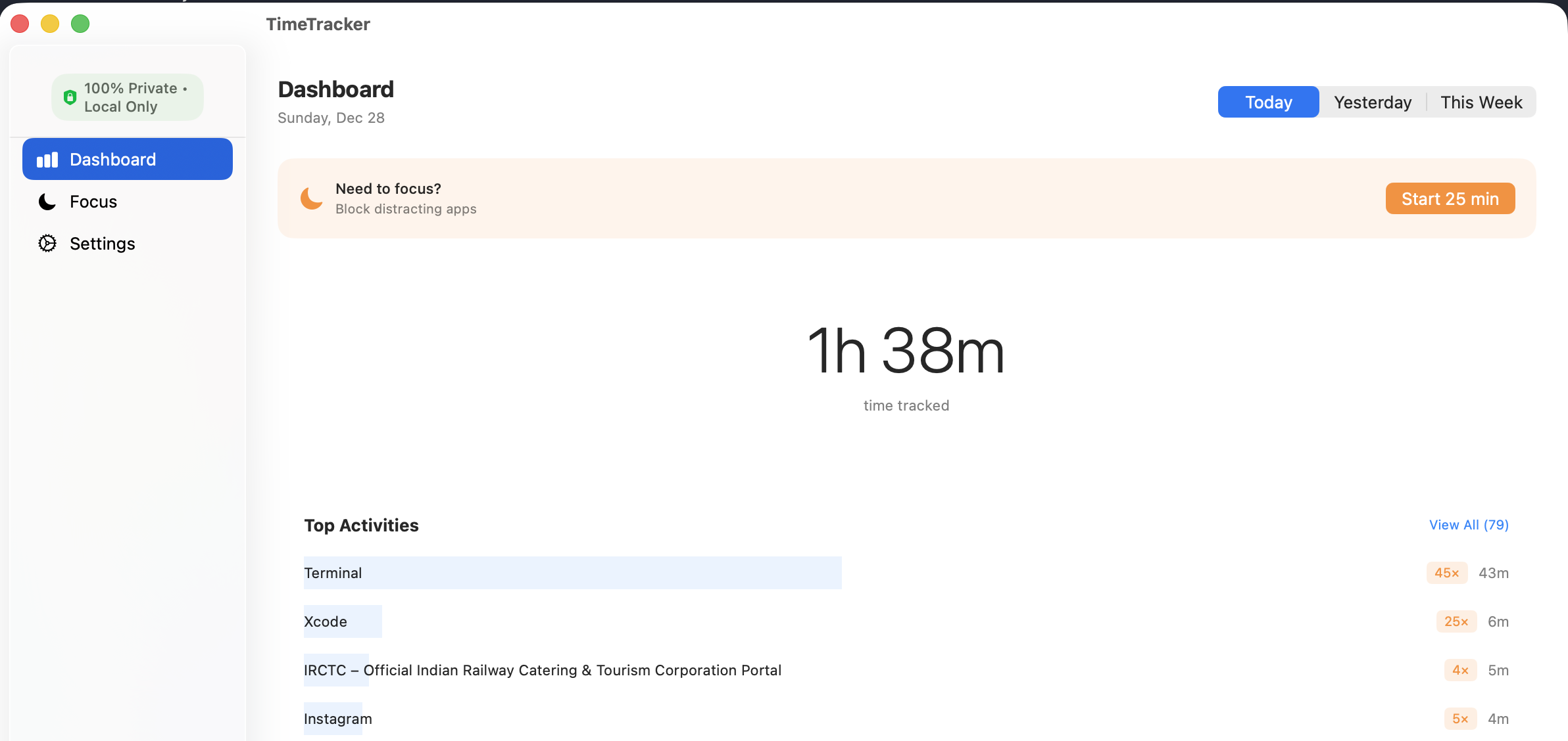 Honest Hours Dashboard