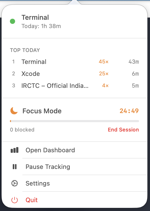 Active Focus Session